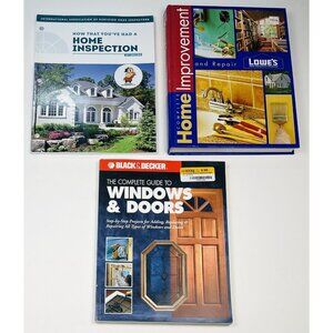 Lot 3 Home Improvement Repair DIY Guides Books Lowe's Black&Decker Windows Doors